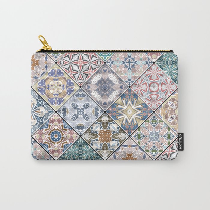 Mediterranean Decorative Tile Print XVI Carry All Pouch Gallery Image 1