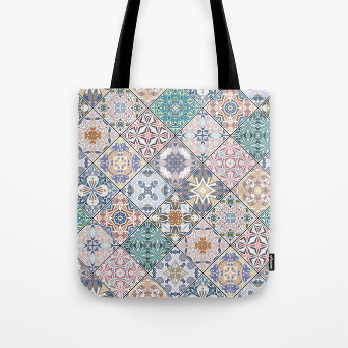 Mediterranean Decorative Tile Print XVI Tote Bag Gallery Image 1