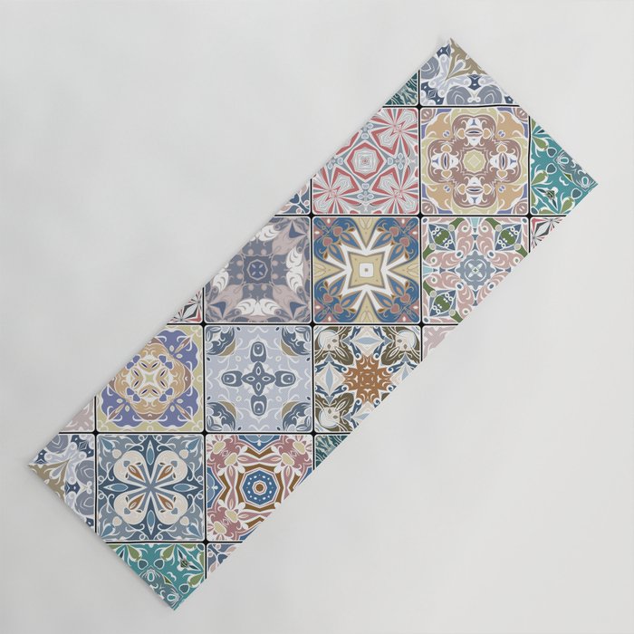 Mediterranean Decorative Tile Print XVI Yoga Mat Gallery Image 1