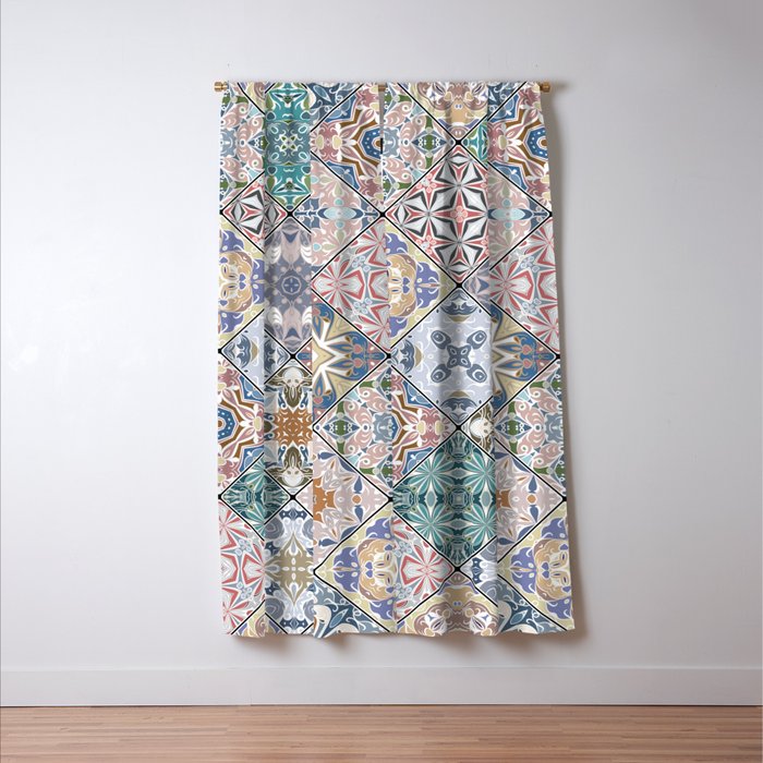 Mediterranean Decorative Tile Print XVI Window Curtain Gallery Image 3