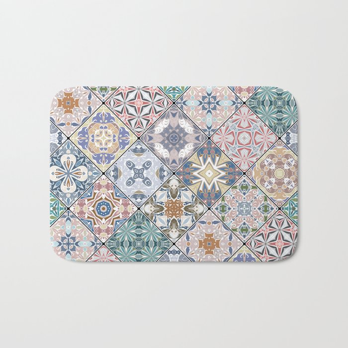 Mediterranean Decorative Tile Print XVI Bath Mat Gallery Image 1