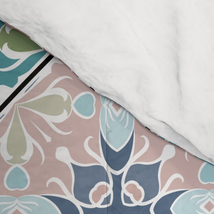 Mediterranean Decorative Tile Print XVI Comforter Gallery Image 4