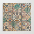 Mediterranean Decorative Tile Print XVI Wood Wall Art Gallery Image 1