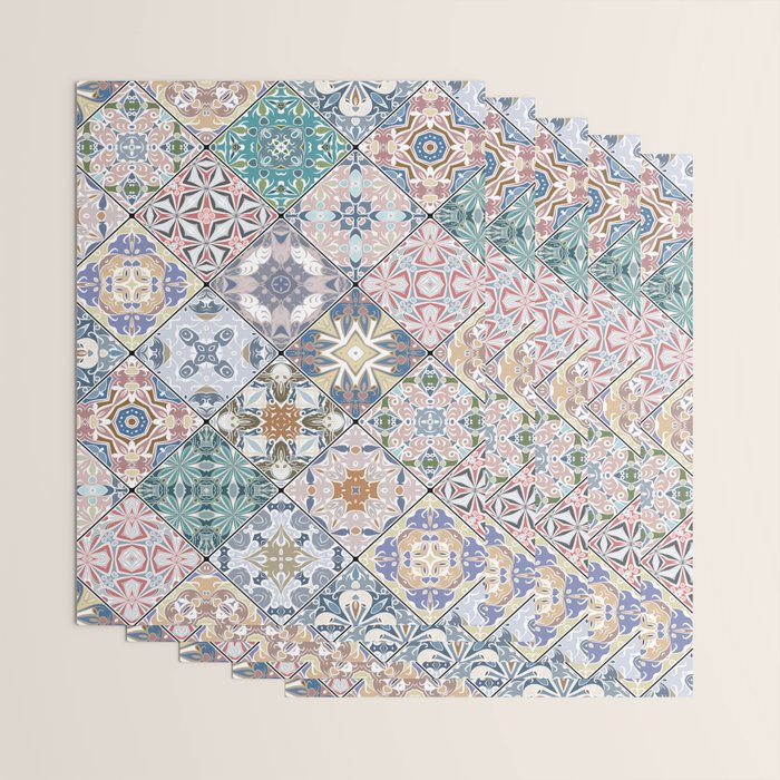 Mediterranean Decorative Tile Print XVI Wrapping Paper Gallery Image 3