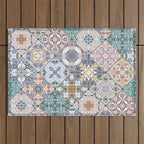 Mediterranean Decorative Tile Print XVI Outdoor Rug Gallery Image 1