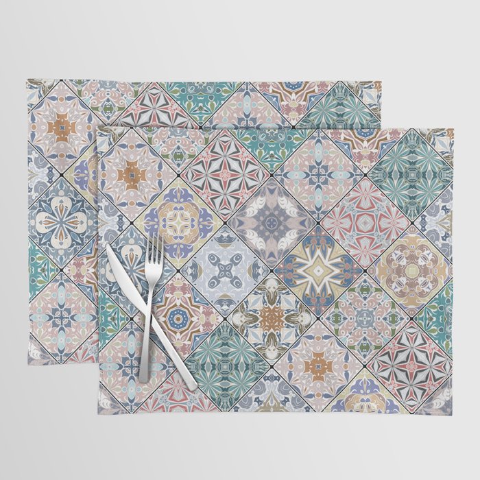 Mediterranean Decorative Tile Print XVI Placemat Gallery Image 1