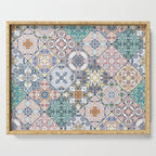 Mediterranean Decorative Tile Print XVI Serving Tray Gallery Image 1