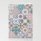 Mediterranean Decorative Tile Print XVI Stationery Card Gallery Image 2
