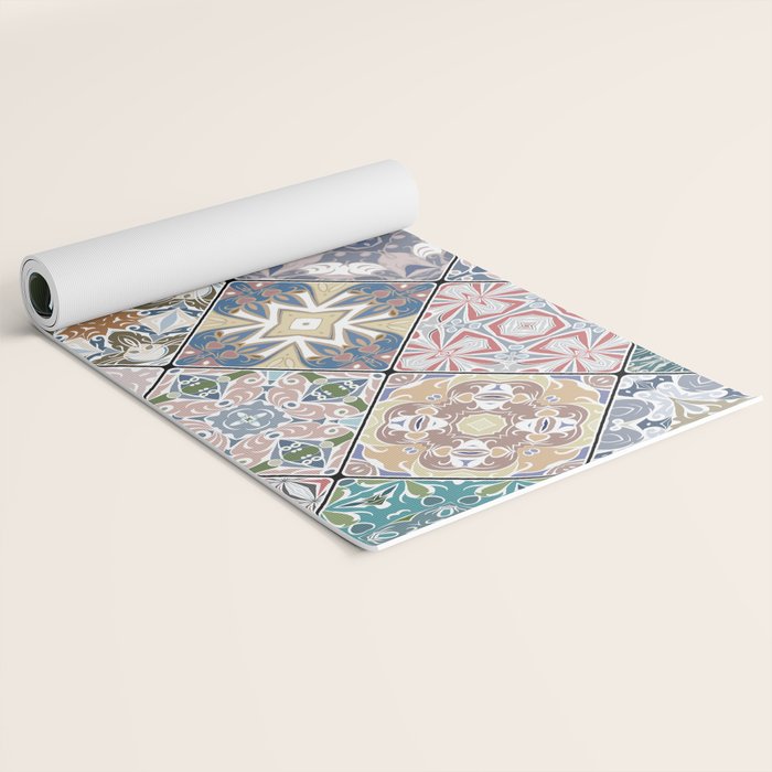 Mediterranean Decorative Tile Print XVI Yoga Mat Gallery Image 2