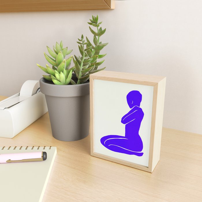 Nude I: Electric Ultramarine Blue Edition Mini Art Print Gallery Image 2