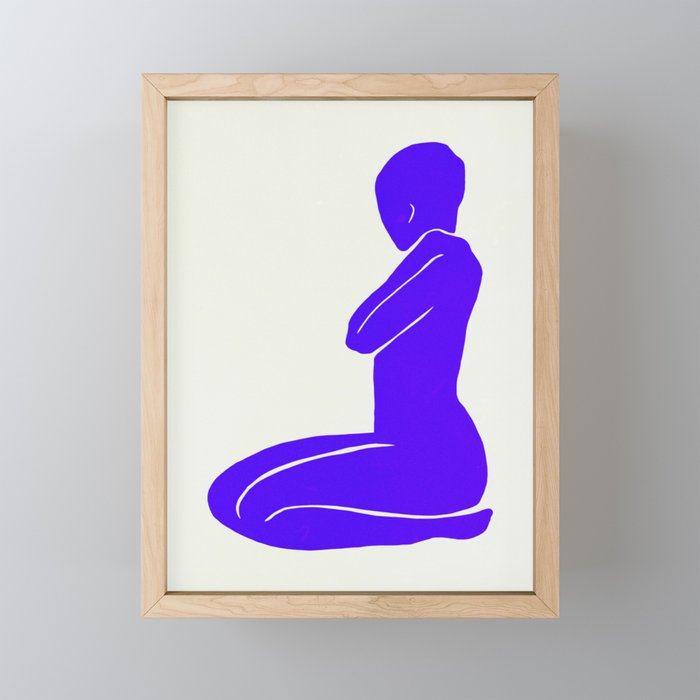 Nude I: Electric Ultramarine Blue Edition Mini Art Print Gallery Image 1