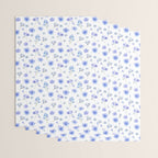 Elegant blush blue yellow watercolor floral pattern Wrapping Paper Gallery Image 3