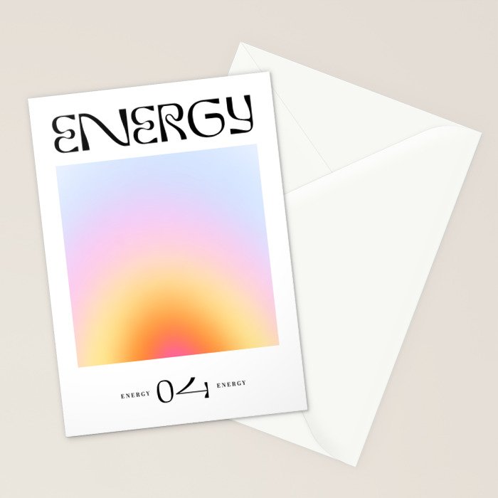 Modern soft blur gradient typography art Stationery Card Gallery Image 2