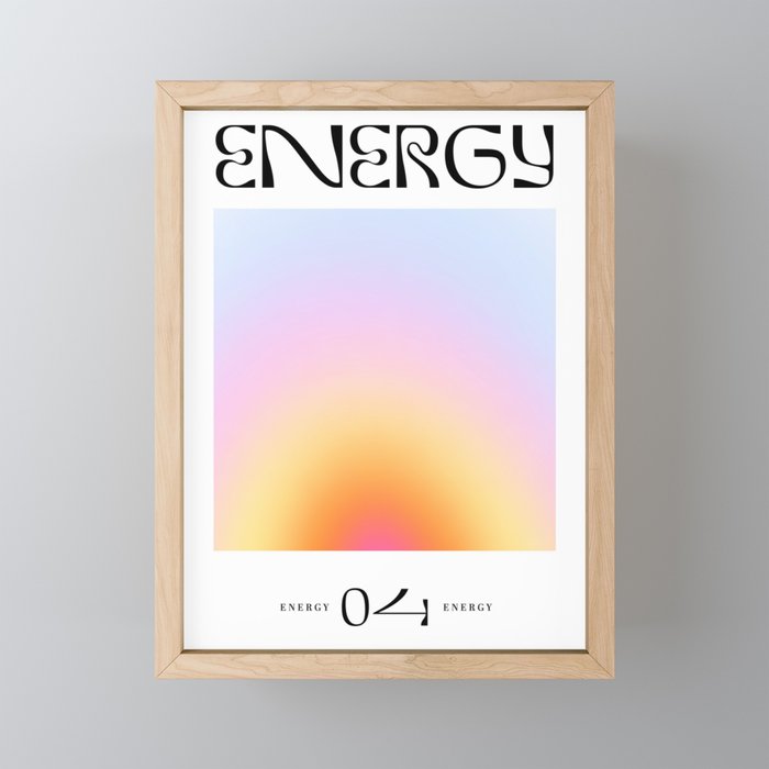 Modern soft blur gradient typography art Mini Art Print Gallery Image 1