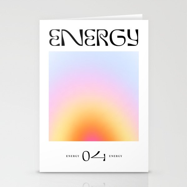 Modern soft blur gradient typography art Stationery Card Gallery Image 1