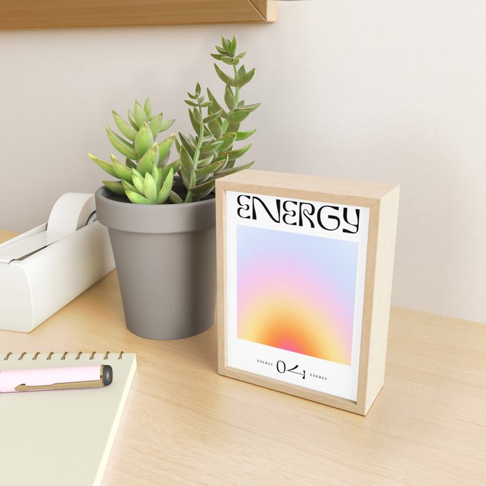 Modern soft blur gradient typography art Mini Art Print Gallery Image 2