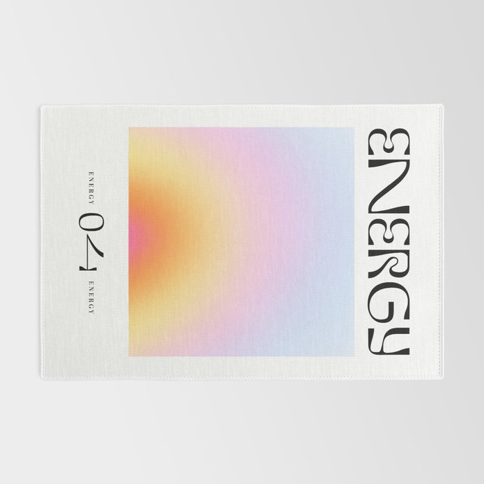 Modern soft blur gradient typography art Rug Gallery Image 2