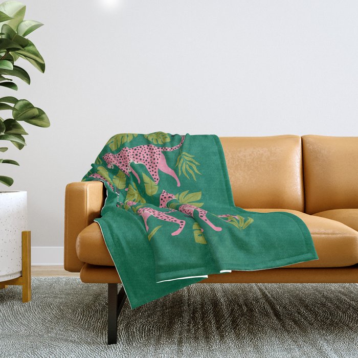 The Stare: Pop Tropical Edition Throw Blanket Gallery Image 1