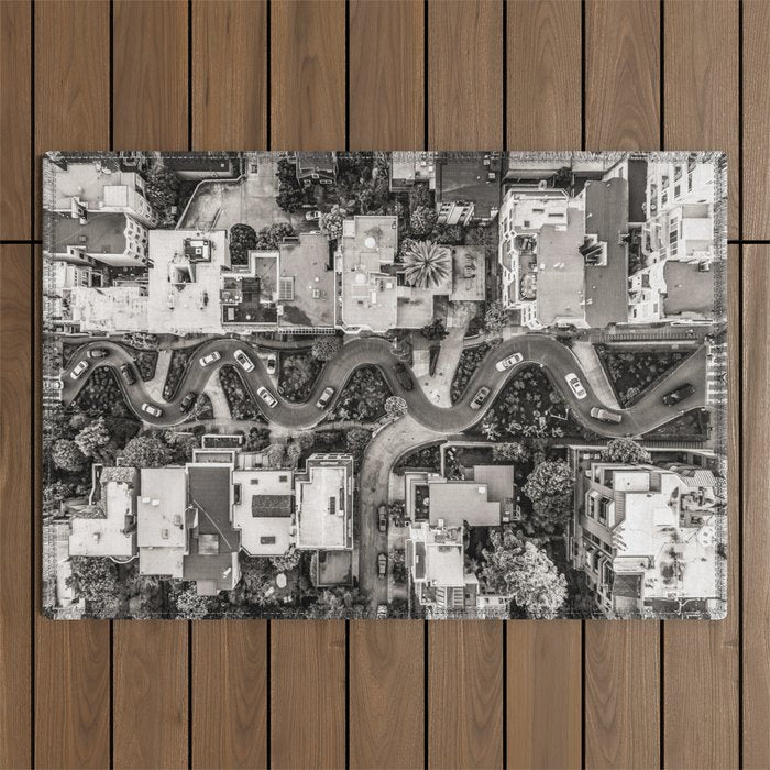 Lombard Street, San Francisco Outdoor Rug Gallery Image 1