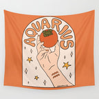 Aquarius Persimmon Wall Tapestry Gallery Image 4