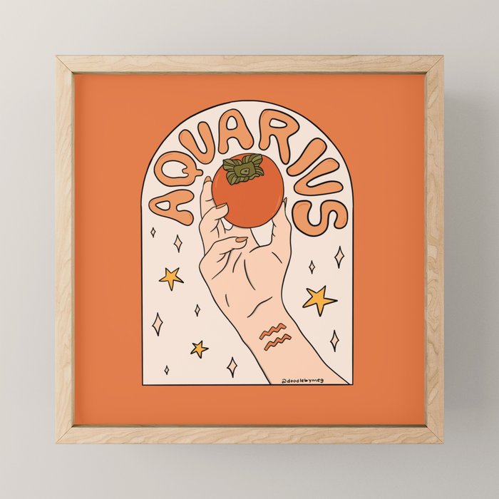 Aquarius Persimmon Mini Art Print Gallery Image 1