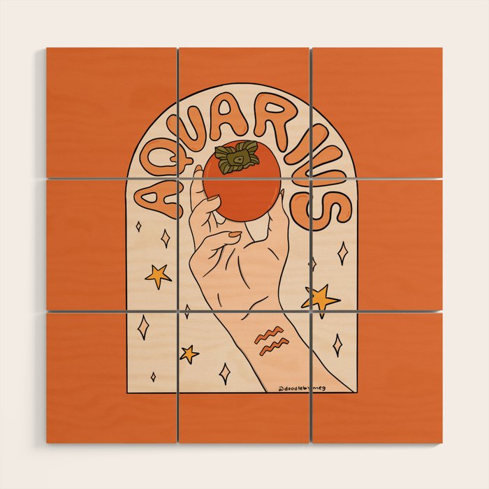 Aquarius Persimmon Wood Wall Art Gallery Image 1