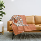 Aquarius Persimmon Throw Blanket Gallery Image 1