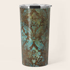 Aged Damask Texture 4 Travel Mug Gallery Image 1
