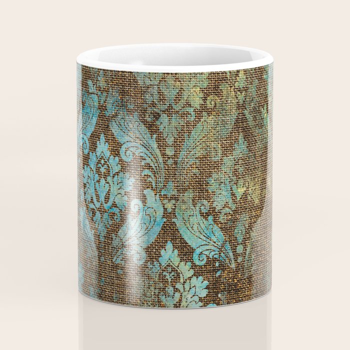 Aged Damask Texture 4 Coffee Mug Gallery Image 4