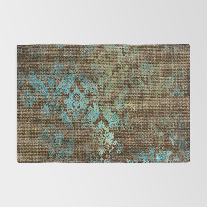 Aged Damask Texture 4 Rug Gallery Image 2