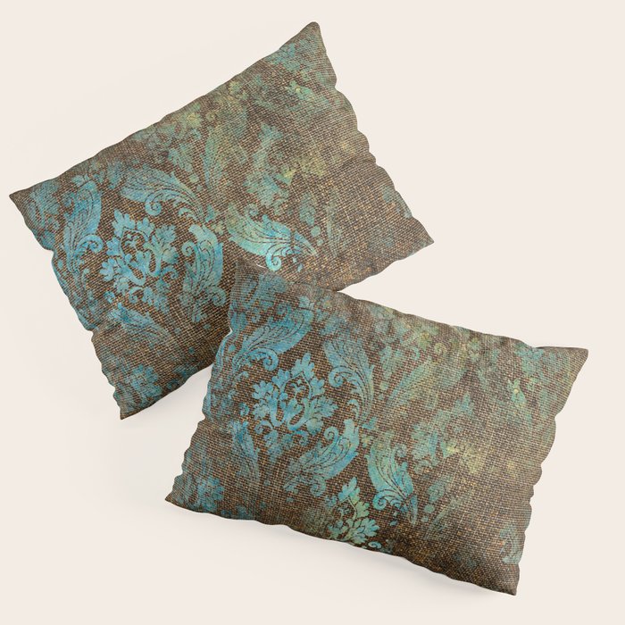 Aged Damask Texture 4 Pillow Sham Gallery Image 1
