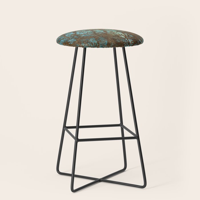 Aged Damask Texture 4 Stool Gallery Image 1
