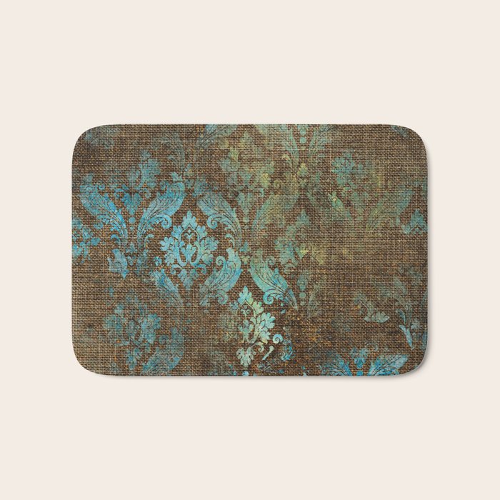 Aged Damask Texture 4 Bath Mat Gallery Image 1