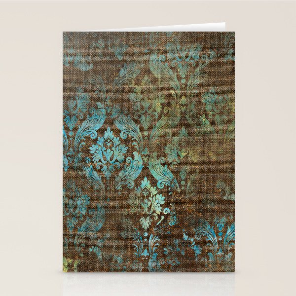 Aged Damask Texture 4 Stationery Card Gallery Image 1
