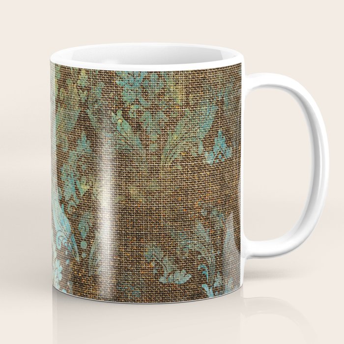 Aged Damask Texture 4 Coffee Mug Gallery Image 1