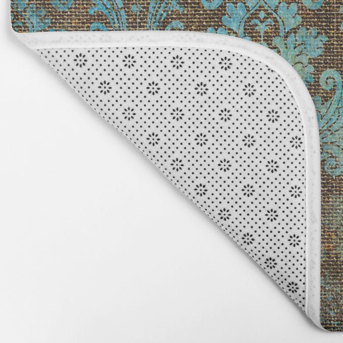 Aged Damask Texture 4 Bath Mat Gallery Image 2