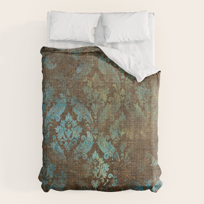 Aged Damask Texture 4 Duvet Cover Gallery Image 6