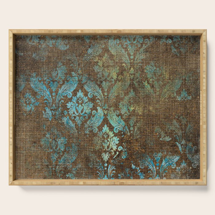Aged Damask Texture 4 Serving Tray Gallery Image 1