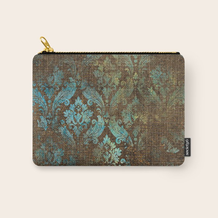 Aged Damask Texture 4 Carry All Pouch Gallery Image 1