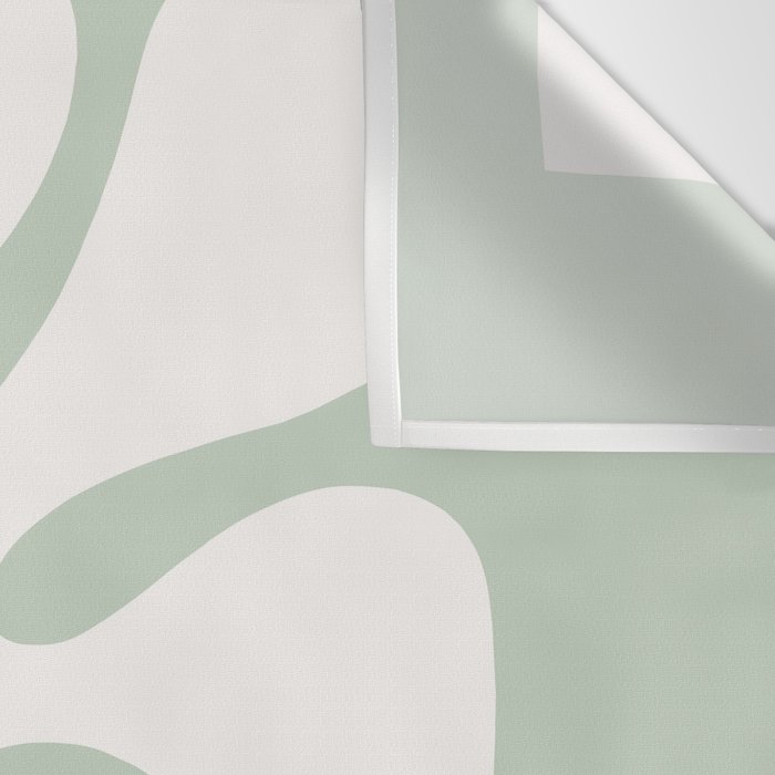 Minimal Abstract Matisse Monstera Pastel Sage Green 2/2 Wall Tapestry Gallery Image 3
