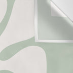 Minimal Abstract Matisse Monstera Pastel Sage Green 2/2 Wall Tapestry Gallery Image 3