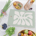 Minimal Abstract Matisse Monstera Pastel Sage Green 2/2 Cutting Board Gallery Image 2