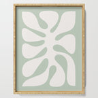 Minimal Abstract Matisse Monstera Pastel Sage Green 2/2 Serving Tray Gallery Image 1