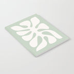 Minimal Abstract Matisse Monstera Pastel Sage Green 2/2 Notebook Gallery Image 2