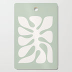 Minimal Abstract Matisse Monstera Pastel Sage Green 2/2 Cutting Board Gallery Image 1