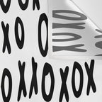 Hugs and Kisses in White and Black Wall Tapestry Gallery Image 3