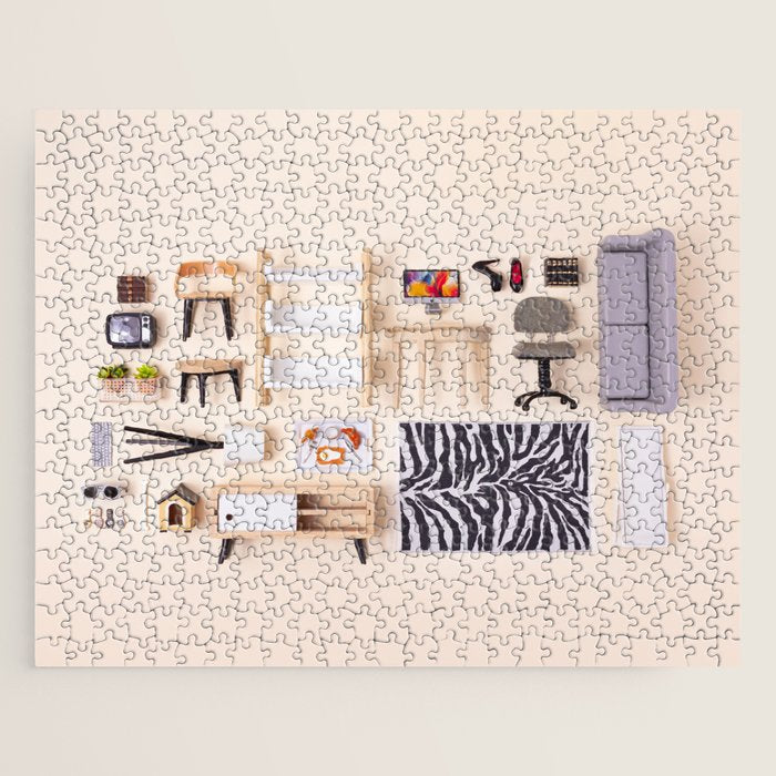 Dollhouse inventory / beige Jigsaw Puzzle Gallery Image 1