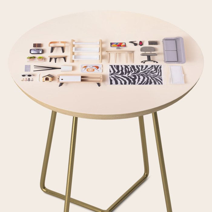 Dollhouse inventory / beige Side Table Gallery Image 2