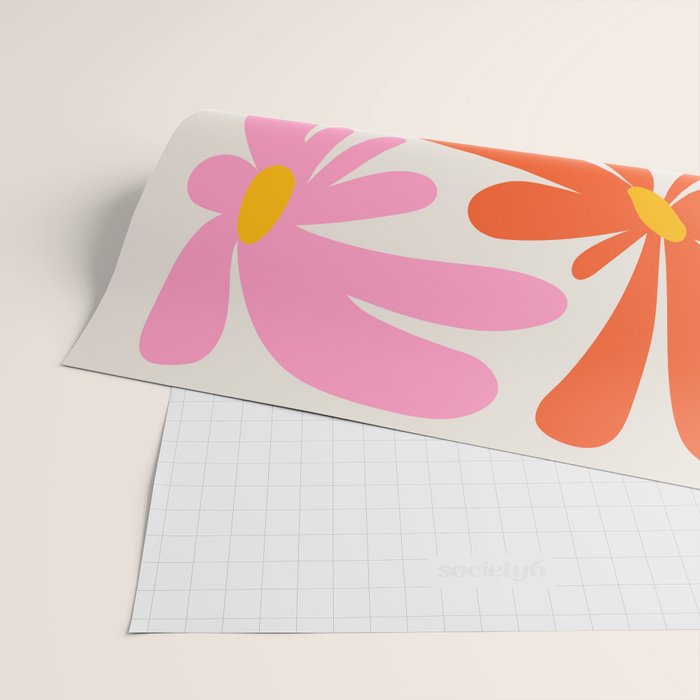 Bloom: Peach Matisse Color Series 04 Wrapping Paper Gallery Image 2