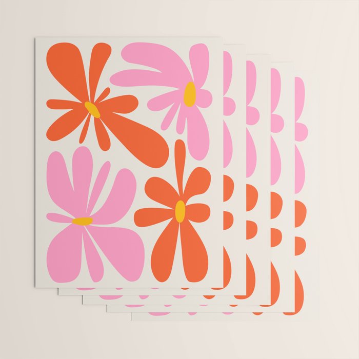 Bloom: Peach Matisse Color Series 04 Wrapping Paper Gallery Image 3